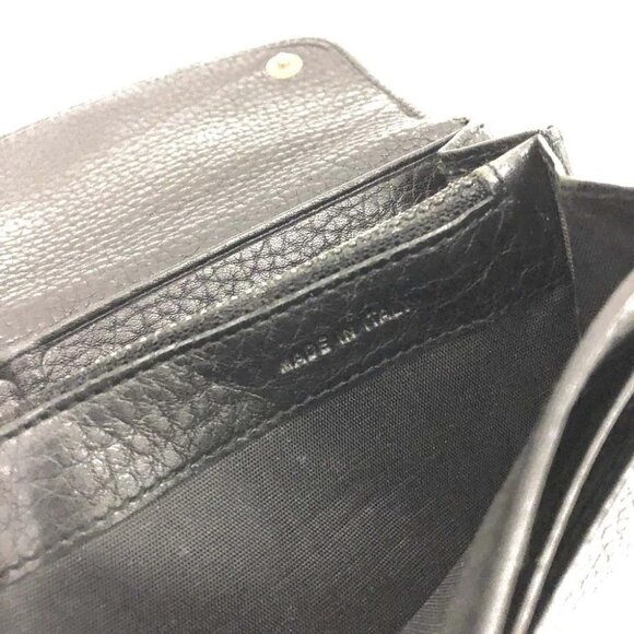 PRADA Logo Vitello Leather Long Bifold Wallet Black/8BH0110 - Picture 8 of 8